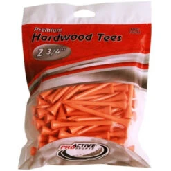 ProActive Premium Sports Hardwood Golf Tees 2.75" -Wilson Store 2.75 Orange 100