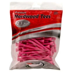 ProActive Premium Sports Hardwood Golf Tees 2.75" -Wilson Store 2.75 Pink 100