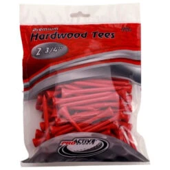 ProActive Premium Sports Hardwood Golf Tees 2.75" -Wilson Store 2.75 Red 100