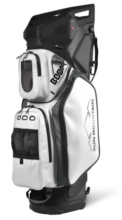 Sun Mountain 2023 Boom Bag Golf Cart Bag With Speakers -Wilson Store 2023 BoomCart 230392 black white