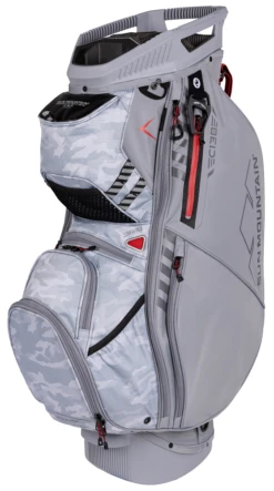 Sun Mountain 2023 C-130 14-Way Divided Golf Cart Bag -Wilson Store 2023 C130 230300 cadet gray camo red