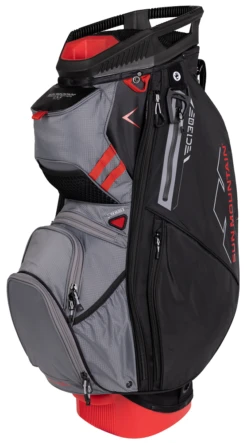 Sun Mountain 2023 C-130 14-Way Divided Golf Cart Bag -Wilson Store 2023 C130 230304 black nickel red