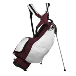 Sun Mountain Golf 2023 Collegiate Team Carry Stand Bag -Wilson Store 2023 TeamStand N230168 maroon white