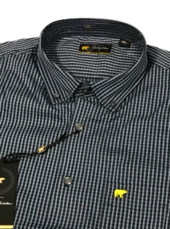 Callaway Jack Nicklaus Black Label By Perry Ellis Mini Plaid Button Down Shirts -Wilson Store 2ColorsMiniPlaid ClassicNavy1