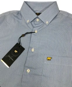 Callaway Jack Nicklaus Black Label By Perry Ellis Mini Plaid Button Down Shirts -Wilson Store 2ColorsMiniPlaid Marina1