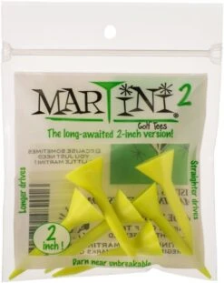Martini Tees - 2" - 6 Pack -Wilson Store 2inch Yellow