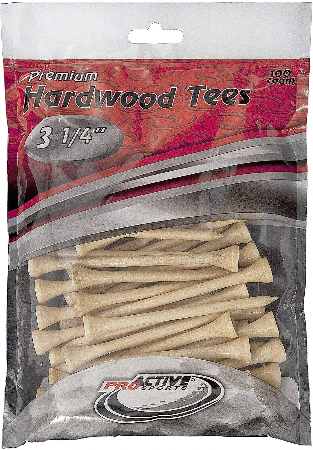 ProActive Premium Sports Hardwood Golf Tees 3.25" 100 Count 4 ProActive Premium Sports Hardwood Golf Tees 3.25" 100 Count - Image 2