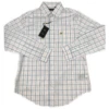 Callaway Jack Nicklaus Black Label By Perry Ellis Plaid Button Down Shirts -Wilson Store 3ColorsMediumPlaidLS BrightWhite0