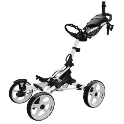 Clicgear Golf 4-Wheel Push Cart Model 8.0+ 18 Clicgear Golf 4-Wheel Push Cart Model 8.0+ -Wilson Store 8.0 White Unfolded