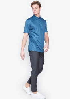 Callaway Jack Nicklaus Black Label By Perry Ellis All Over Mini Foulard Polo Shirts -Wilson Store AllOverMiniFoulardPolo DeepDiveBlue4