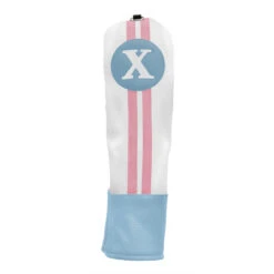 Sahara Retro Vintage #X Fairway Wood Headcovers -Wilson Store Blue White Pink X Wood