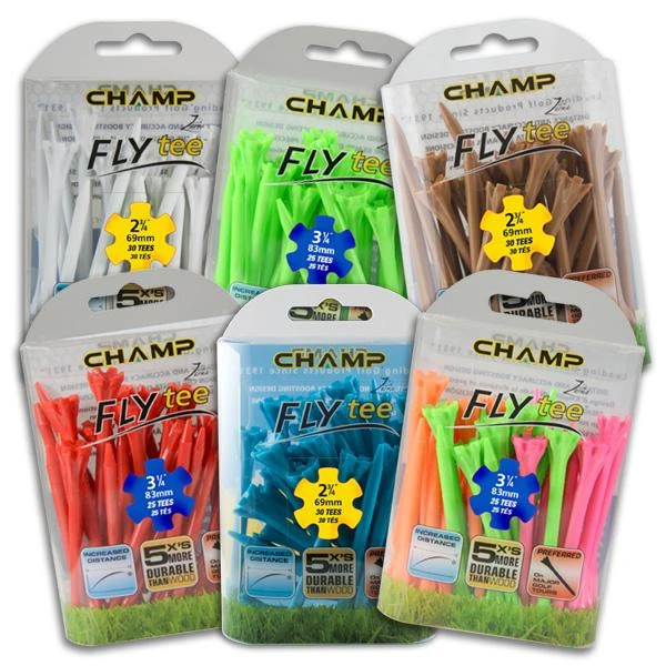 Champ Fly Tees 3.25" Plastic Golf Tees 3 Champ Fly Tees 3.25" Plastic Golf Tees