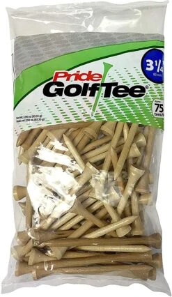 Pride Sports Wood Golf Tees 3.25" 15 Pride Sports Wood Golf Tees 3.25" -Wilson Store Classic Wood Tee 3.25 75 count Natural Wood