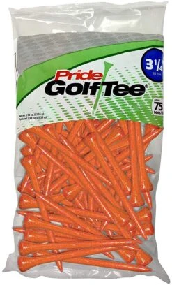 Pride Sports Wood Golf Tees 3.25" 14 Pride Sports Wood Golf Tees 3.25" -Wilson Store Classic Wood Tee 3.25 75 count Orange