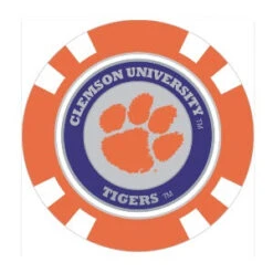 Team Golf NCAA Magnetic Poker Chip Ball Markers -Wilson Store Clemson1