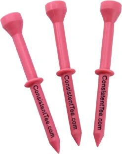 Consistent Tee Golf Tees 10 Pack - 3.25" 19 Consistent Tee Golf Tees 10 Pack - 3.25" -Wilson Store ConsistentTees Pink2