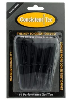 Consistent Tee Golf Tees 10 Pack - 3.25" 13 Consistent Tee Golf Tees 10 Pack - 3.25" -Wilson Store Consistent Tee Black Color