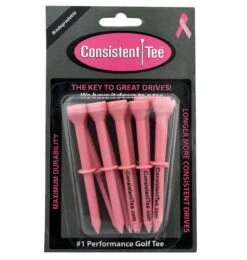 Consistent Tee Golf Tees 10 Pack - 3.25" 14 Consistent Tee Golf Tees 10 Pack - 3.25" -Wilson Store Consistent Tee Pink Color