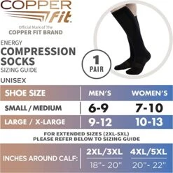 Copper Fit Energy Compression Socks 10 Copper Fit Energy Compression Socks -Wilson Store CopperFit CompressionSocksSM2