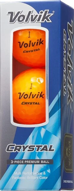 Volvik Crystal Focus Colored Golf Balls -Wilson Store CrystalFocus2022 OrangeSleeve