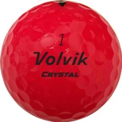 Volvik Crystal 2022 Focus Colored Golf Balls By The Sleeve -Wilson Store CrystalFocus2022 RubyRedBall