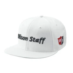 Wilson Staff Golf Flat Brim Tour Caps - Assorted Colors -Wilson Store Flat Brim White 1