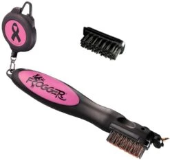 Frogger Golf BrushPro Retractable Golf Club Brush With Groove Cleaner 13 Frogger Golf BrushPro Retractable Golf Club Brush With Groove Cleaner -Wilson Store Frogger Original Club Brush Pink Ribbon