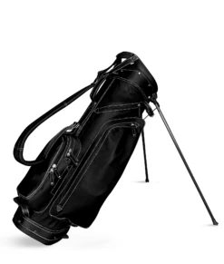Sun Mountain Golf Leather Carry Stand Bag 12 Sun Mountain Golf Leather Carry Stand Bag -Wilson Store G823267LeatherStandBlack White