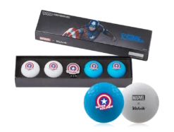 Volvik Marvel Limited Edition Marvel Golf Ball Gift Packs -Wilson Store Gift Pack 2.0 Captain America