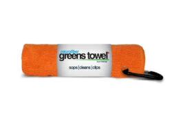 Clip Wipes Microfiber Golf Greens Towel 22 Clip Wipes Microfiber Golf Greens Towel -Wilson Store Greens Towels Orange Crush