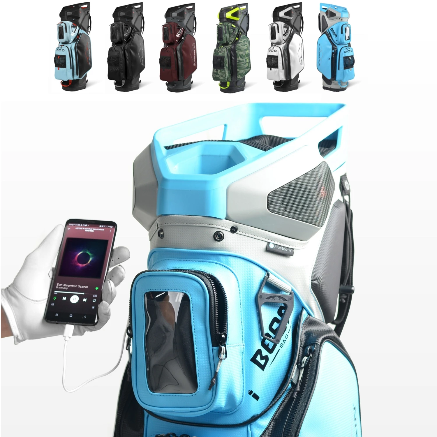 Sun Mountain 2022 Boom Bag Golf Cart Bag With Speakers 3 Sun Mountain 2022 Boom Bag Golf Cart Bag With Speakers
