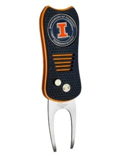 Team Golf Retractable Switchblade Switchfix Divot Tool Ball Marker - NCAA 28 Team Golf Retractable Switchblade Switchfix Divot Tool Ball Marker - NCAA -Wilson Store Illinois Illini Switchfix 44448 117