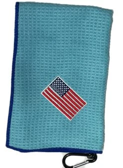 Joseph Elliott USA Embroidered Flag 18" X 18" Micro Fiber Towels -Wilson Store JE14