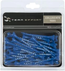 WinCraft Team Effort Collegiate Golf Tees 40 Pack -Wilson Store Kansas Jawhawks