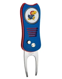 Team Golf Retractable Switchblade Switchfix Divot Tool Ball Marker - NCAA 30 Team Golf Retractable Switchblade Switchfix Divot Tool Ball Marker - NCAA -Wilson Store Kansas Jayhawks Switchfix 44448 122