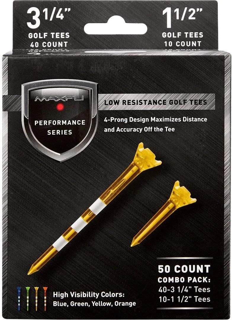 Maxfli Performance Series Low Resistance Translucent Golf Tees - 50 Pack 4 Maxfli Performance Series Low Resistance Translucent Golf Tees - 50 Pack - Image 2