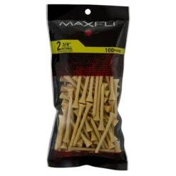 Maxfli 2.75" Golf Tees -Wilson Store MaxfliTees 2.75 100NaturalWood