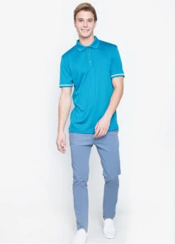 Callaway Jack Nicklaus Black Label By Perry Ellis Mini Jacquard Polo Shirts -Wilson Store MiniJacquardPolo DeepDiveBlue5