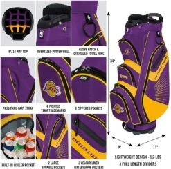 NBA The Bucket II Team Effort Cart Bag 22 NBA The Bucket II Team Effort Cart Bag -Wilson Store NBA Bucket II Cart Bag