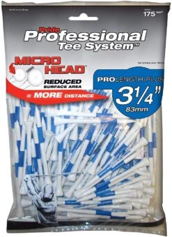 Pride Professional Tee System ProLength Golf Tees -Wilson Store PTS ProLength White Blue 3.25 135ct Micro Head
