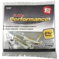 Pride Performance Plastic PTS Golf Tees -Wilson Store Pride Performance 234 White 10ct 87876