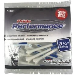 Pride Performance Plastic PTS Golf Tees -Wilson Store Pride Performance 314 White 10ct 87877