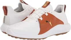 Puma Ignite Fasten8 Crafted Laced Golf Shoes -Wilson Store PumaFasten8Crafted WhiteLeatherBrown6