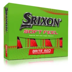 Srixon Soft Feel Brite Matte Color Golf Balls -Wilson Store SOFTFEELBriteRed13 Package FLIP reflection