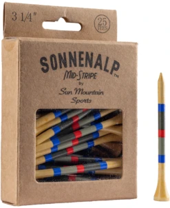 Sun Mountain Sonnenalp Mid-Stripe Golf Tees -Wilson Store Sonnenalp TeesLoden