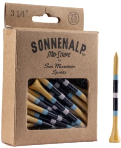 Sun Mountain Sonnenalp Mid-Stripe Golf Tees -Wilson Store Sonnenalp TeesNavy
