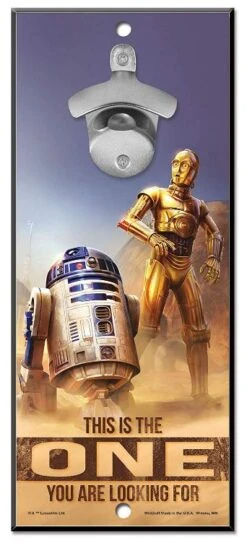 WinCraft Star Wars Bottle Opener 13" X 5" Wooden Signs 9 WinCraft Star Wars Bottle Opener 13" X 5" Wooden Signs -Wilson Store Star Wars bottle opener R2D2 ONE