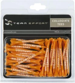WinCraft Team Effort Collegiate Golf Tees 40 Pack -Wilson Store Tennesee Volunteers Tees