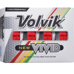 Volvik Vivid Matte Finish Golf Balls - Dozen -Wilson Store Vivid PINK