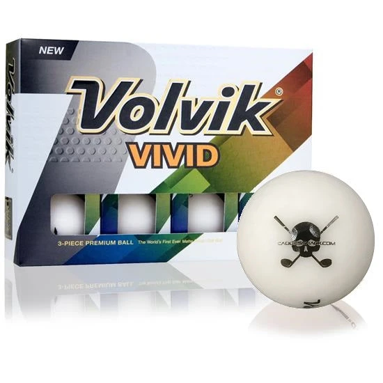 CaddiesShack Custom Jolly Rogers Skull & Crossbones Volvik Vivid Matte Golf Balls 3 CaddiesShack Custom Jolly Rogers Skull & Crossbones Volvik Vivid Matte Golf Balls